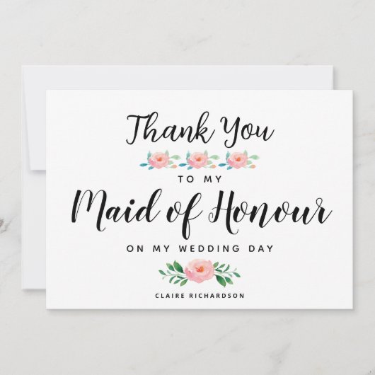 Dank aan mijn getuige | Getuige Bedankkaart (Voorkant)