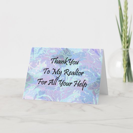 Dank aan mijn makelaar voor al uw hulp bedankkaart (Voorkant)