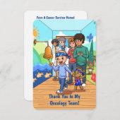 Dank aan mijn Oncology Team! Bedankkaart (Voorkant / Achterkant)