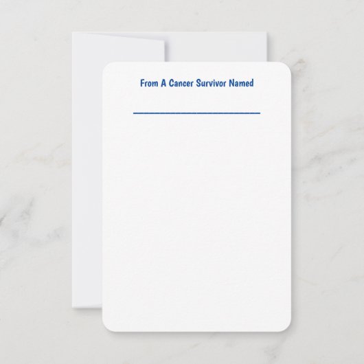 Dank aan mijn Oncology Team! Bedankkaart (Achterkant)