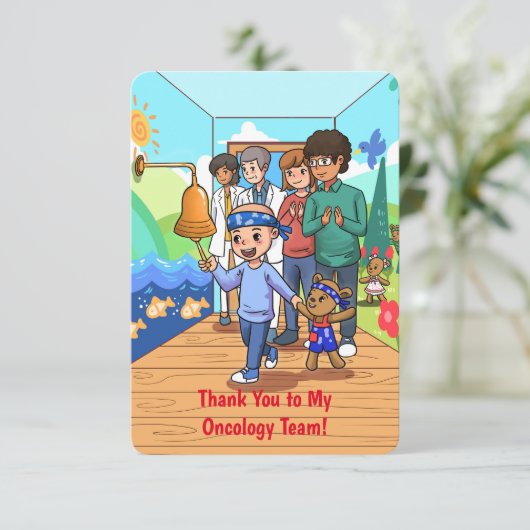 Dank aan mijn Oncology Team Note Kaart (Staand voorkant)