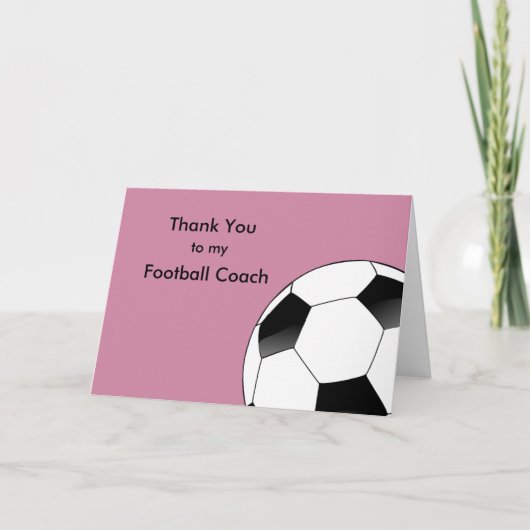 Dank aan mijn voetbalcoach bedankkaart (Voorkant)