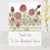 Dank aan onze geweldige verpleegster kaart (Gele Bloem)