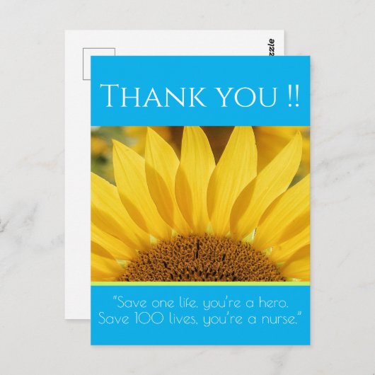 Dank aan onze verpleegsters briefkaart (Voorkant / Achterkant)