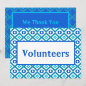 Dank aan onze vrijwilligers bedankkaart (Voorkant / Achterkant)