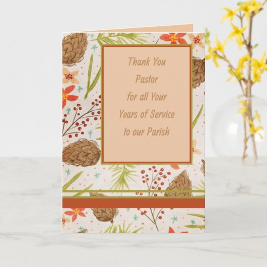 Dank aan pastoor kaart (Gele Bloem)