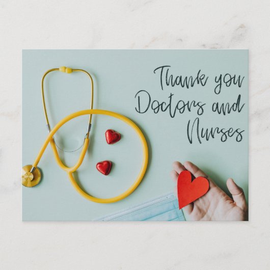 dank aan uw arts en verpleegkundige briefkaart (Voorkant)