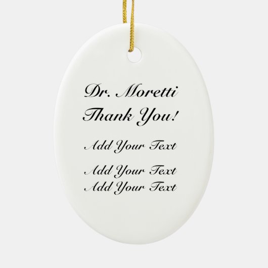 Dank aan uw arts - SRF Keramisch Ornament (Achterkant)