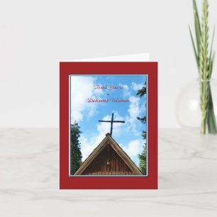 Dank aan Volunteers Old Church Wenskaart Bedankkaart