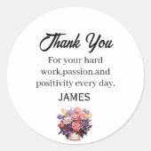 Dank Appreciatie Administratieve Professionals Ronde Sticker (Voorkant)