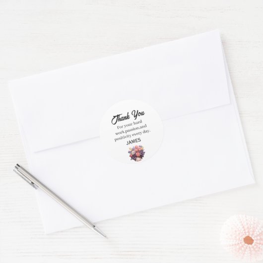 Dank Appreciatie Administratieve Professionals Ronde Sticker (Envelop)