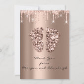 Dank Ashley1 Baby shower Feet Roos Drivers Boy Gir Kaart (Voorkant)