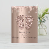 Dank Ashley2 Baby shower Feet Roos Drivers Boy Gir Kaart (Staand voorkant)