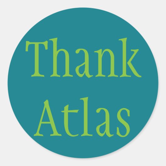 Dank Atlas Ronde Sticker (Voorkant)