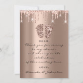 Dank Baby shower Feet Glitter Roos Drip Boy Girl Kaart (Voorkant)