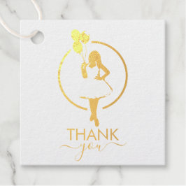 Dank! Ballonnen met bloemen voor bruidsfeestje voo Bedankjes Labels