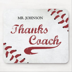 Dank Baseball Coach Grote Grunge Honkbal Muismat