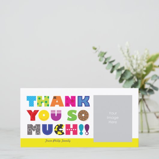  dank bedankkaart (Staand voorkant)