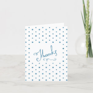 Dank Blue Sparkle Serif Lettertype Dank Je Wel Aan Bedankkaart
