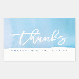 Dank Blue Watercolor Mini Wijn Champagne Etiket