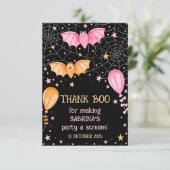 Dank Boo Halloween Party Dank u Bedankkaart (Staand voorkant)