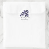 Dank Bruids Sweet16th Bloem Wit Blauw Marine Ronde Sticker (Tas)