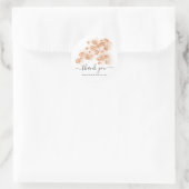 Dank  Bruids Sweet16th Bloem Witte Glitters Ronde Sticker (Tas)