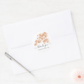 Dank  Bruids Sweet16th Bloem Witte Glitters Ronde Sticker (Envelop)