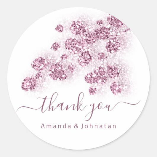 Dank Bruids Sweet16th Bloemen Wit Rose Eucalipt Ronde Sticker (Voorkant)