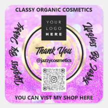 Dank Business QRCode Logo Wereld Aarde RozeGlitter