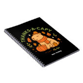 Dank-Capy Schattige Capybara Thanksgiving Retro Notitieboek (Rechterzijde)