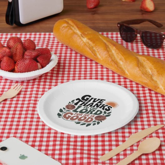 Dank - Christelijk Papieren Bordje (Picknick)