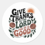 Dank - Christelijk Ronde Sticker (Voorkant)