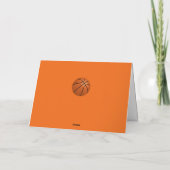 Dank coach basketbalspeler silhouet kaart (Achterkant)