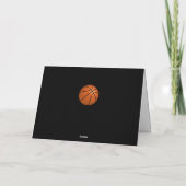 Dank coach basketbalspeler silhouet kaart (Achterkant)