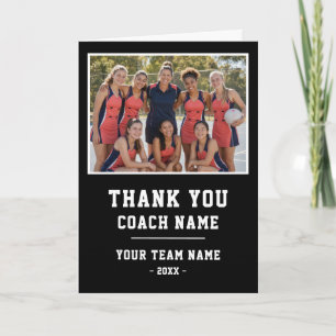 Dank Coach Card Team Naam Foto Bedankkaart