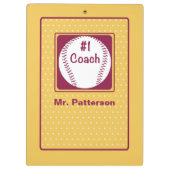 Dank Coach, Dank Nummer 1 Klembord (Achterkant)