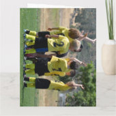 Dank coach grote kaart met teamnaam foto (Achterkant)
