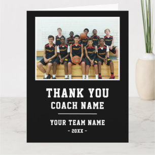 Dank Coach Kaart Teamnaam Foto