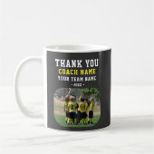 Dank coach met teamnaam foto koffiemok (Links)
