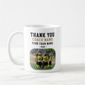 Dank coach met teamnaam foto koffiemok (Links)