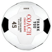 Dank Coach Naam Team Nummer Voetbal (Gedraaid)