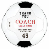 Dank Coach Naam Team Nummer Voetbal (Voorkant)