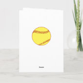 Dank coach rustiek softbal fotokaart bedankkaart (Achterkant)