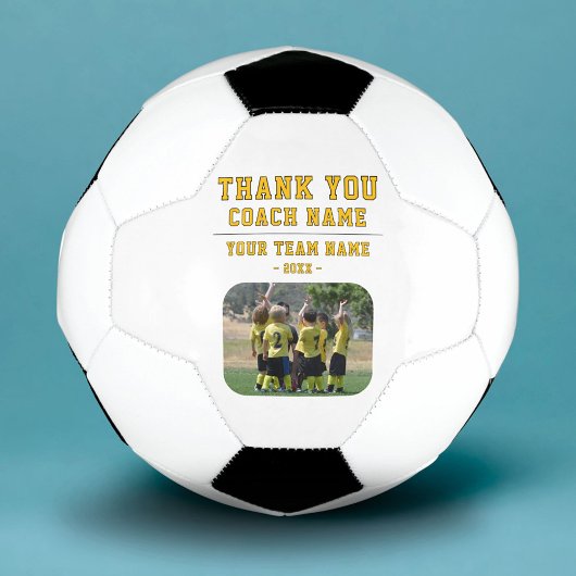 Dank coach team naam foto voetbal