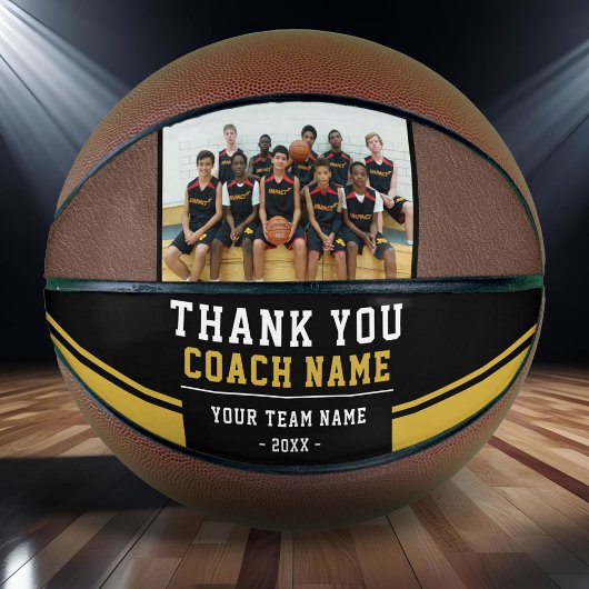 Dank coach teamnaam en foto basketbal