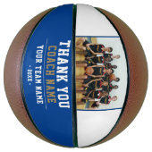 Dank coach teamnaam foto basketbal (Verticaal)