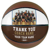 Dank coach teamnaam foto basketbal (Voorkant)