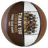 Dank coach teamnaam foto basketbal (Verticaal)