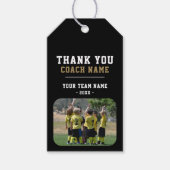 Dank coach teamnaam foto cadeaulabel (Voorkant)